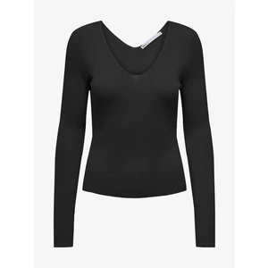 Black women's ribbed sweater ONLY Julie - Women