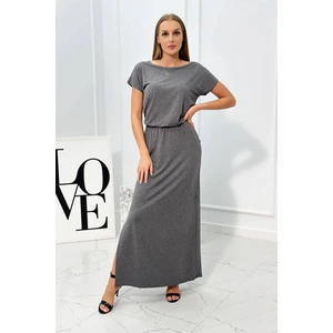 Viscose dress with graphite pockets