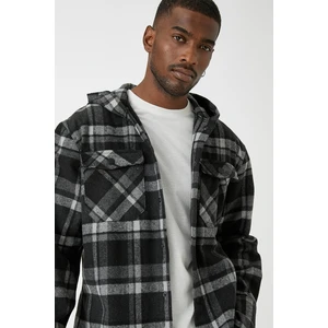 Koton Men's Black Plaid Sweatshirt