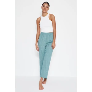 Trendyol Green Cotton Capri Length Knitted Pajama Bottoms