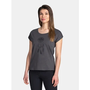 Dark grey women's T-shirt with print Kilpi ROANE