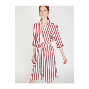 Koton Women's Red Striped Dress