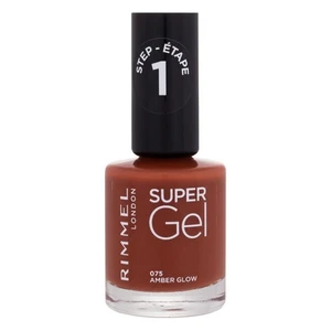 Rimmel Super Gel gelový lak na nehty bez užití UV/LED lampy odstín 075 Amber Glow 12 ml