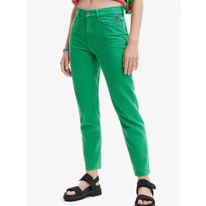 Green Women Straight fit Jeans Desigual Navel - Women