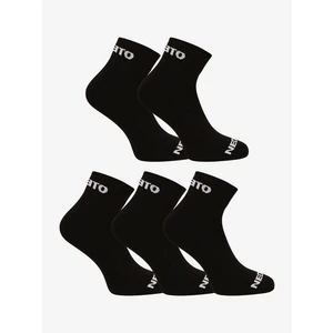 5PACK socks Nedeto ankle black