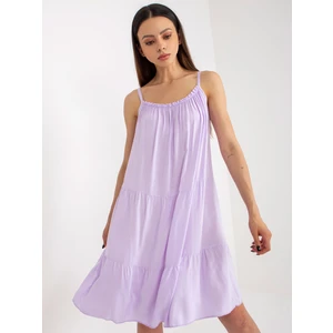 Light purple summer dress of free cut OCH BELLA