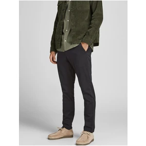 Černé chino kalhoty Jack & Jones Marco - Pánské