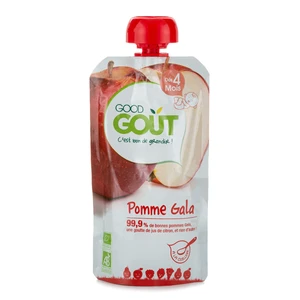 GOOD GOUT BIO Ovocné pyré bez lepku Gala Jablko 120 g – ovocný príkrm