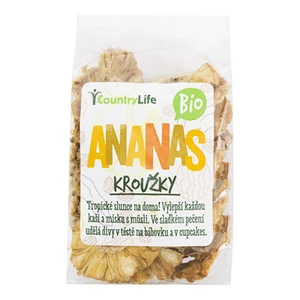 Country Life Ananás krúžky sušené BIO 100 g