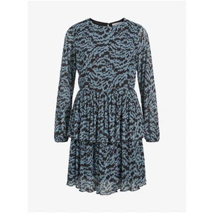 Black-blue patterned dress VILA Mena - Women