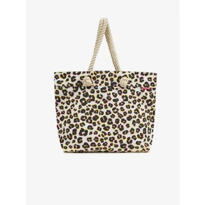 Cream Patterned Beach Bag Brakeburn Leopard Spot Beach Bag - Women