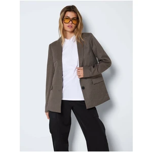 Brown Plaid Jacket Noisy May Sandy - Women