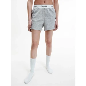 Light Grey Womens Sleeping Shorts Calvin Klein Underwear - Ladies