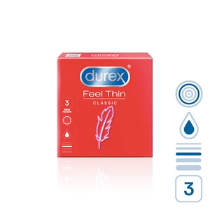 Durex Feel Thin Classic kondomy  3 ks