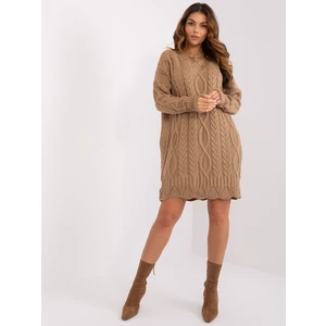 Women's camel braid dress RUE PARIS