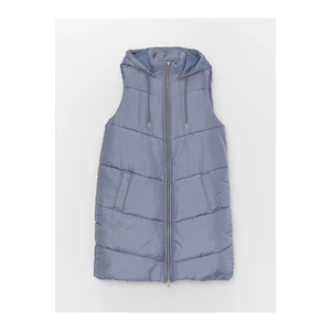 LC Waikiki Women's Straight Inflatable Vest with a Hooded