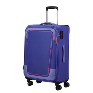 American Tourister Látkový cestovní kufr Pulsonic EXP M 64/74 l - fialová