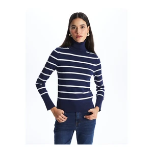 LC Waikiki Turtleneck Striped Long Sleeve Women's Knitwear Sweater