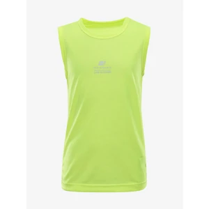 Kids quick-drying tank top ALPINE PRO NEQO neon safety yellow