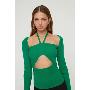 Trendyol Green Tie Detailed Blouse