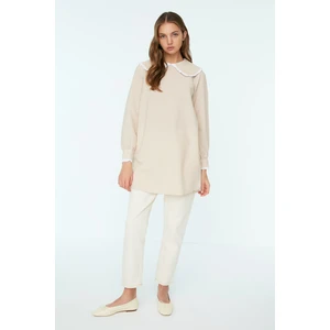 Trendyol Beige Baby Collar Tunic