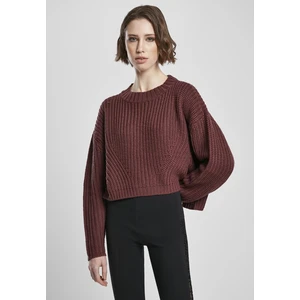 Ladies Wide Oversize Sweater Cherry