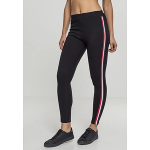 Ladies 3-Tone Tape Leggings black/firered/white/navy