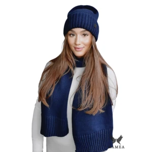 Női szett Kamea Kamea_Set_Hat&Scarf_K.22.254.12_Navy_Blue