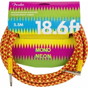 Fender MonoNeon Instrument Cable Oranžová 5,5 m Rovný - Zalomený