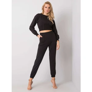 RUE PARIS Black women's tracksuit set