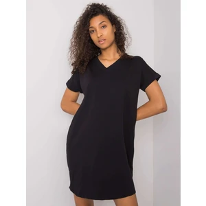 RUE PARIS Black cotton dress for women