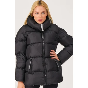 Z6682 DEWBERRY LADIES COAT-BLACK