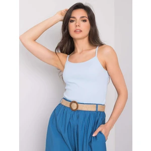 RUE PARIS Light blue basic top