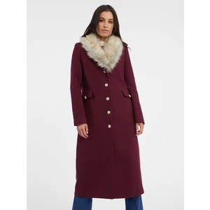 Orsay Burgundy women's wool coat - Women's