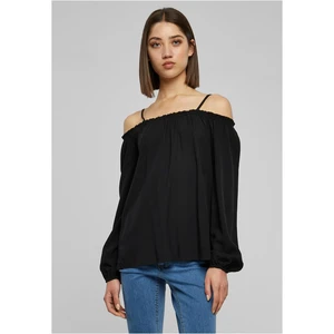 Women's Cold Shoulder Longsleeve Black