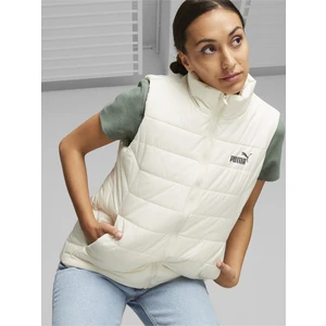 Puma Ess Padded Vest Cream Women's Quilted Vest - Women