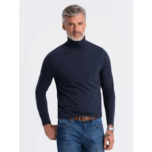 Ombre Men's turtleneck longsleeve - navy blue