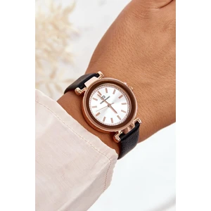 Classic women's leather watch Giorgio & Dario black