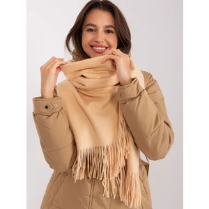 Beige plain women's scarf