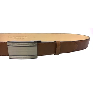 Penny Belts Pánský kožený společenský opasek 35-020-A7 brown 90 cm