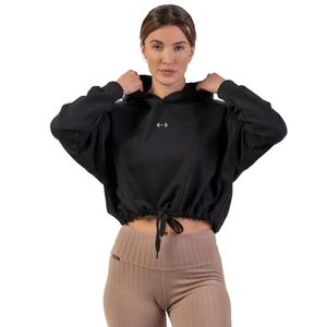 Nebbia Loose Fit Crop Hoodie Iconic Black XS-S