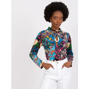 Blouse RUE PARIS Ecru with decorative sleeves