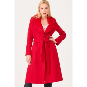 Z6671 DEWBERRY LADIES COAT-RED