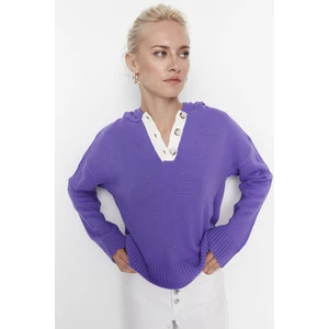 Trendyol Sweater - Purple - Regular fit