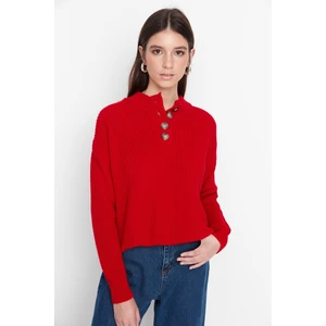 Trendyol Sweater - Red - Regular fit