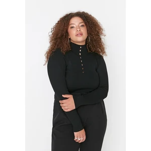 Trendyol Curve Plus Size Blouse - Black - Slim fit