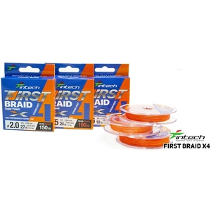 Intech first splétaná šňůra braided line braid x4 orange 150 m - 0,104 mm 3,63 kg