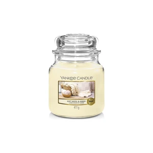 Yankee Candle Soft Wool & Amber vonná sviečka 411 g