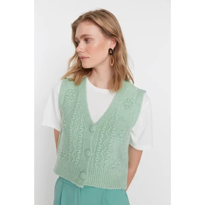 Trendyol Sweater Vest - Green - Regular fit