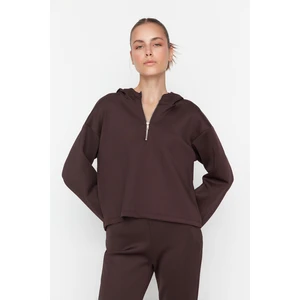 Trendyol Sweatshirt - Brown - Relaxed fit